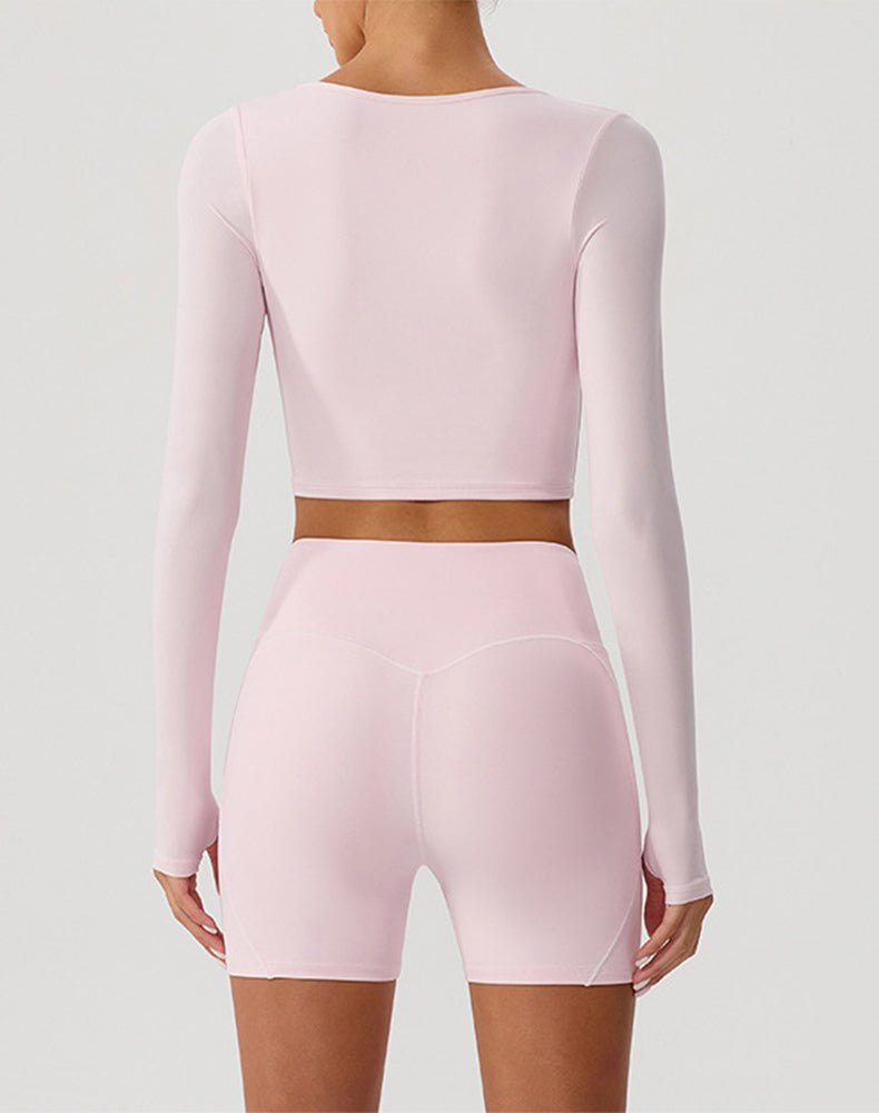 Slim Fit Yoga Long Sleeve Crop Shirt
