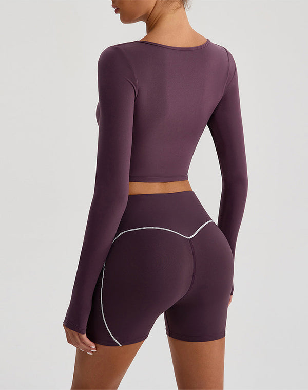 Slim Fit Yoga Long Sleeve Crop Shirt