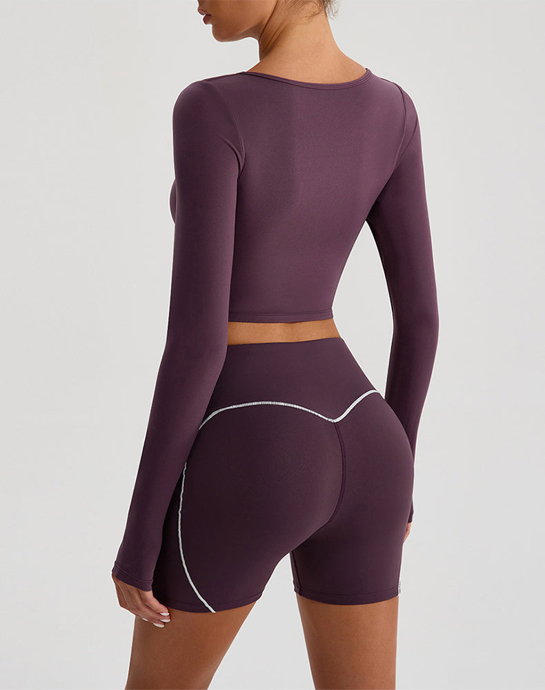Slim Fit Yoga Long Sleeve Crop Shirt