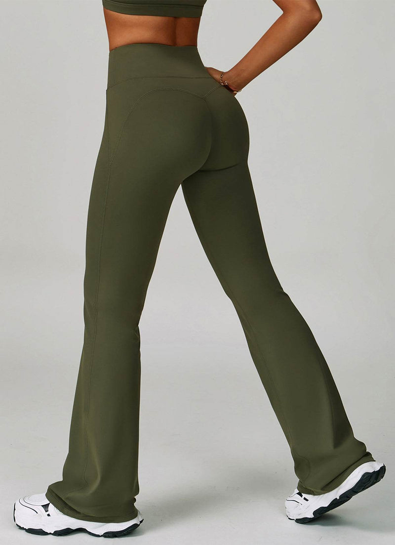 High Waist Tummy Control Running Flared Pant