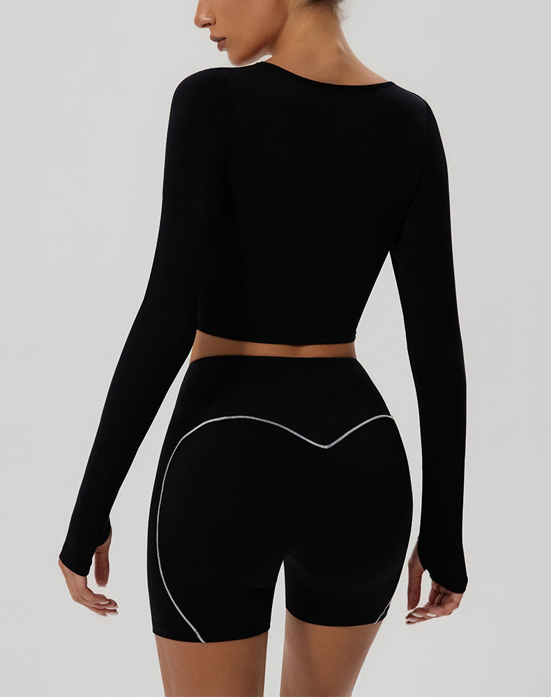 Slim Fit Yoga Long Sleeve Crop Shirt