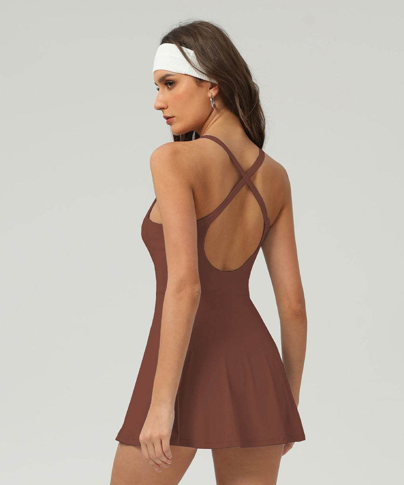 Slim-Fit Sports Dress with Stretch and Pocket