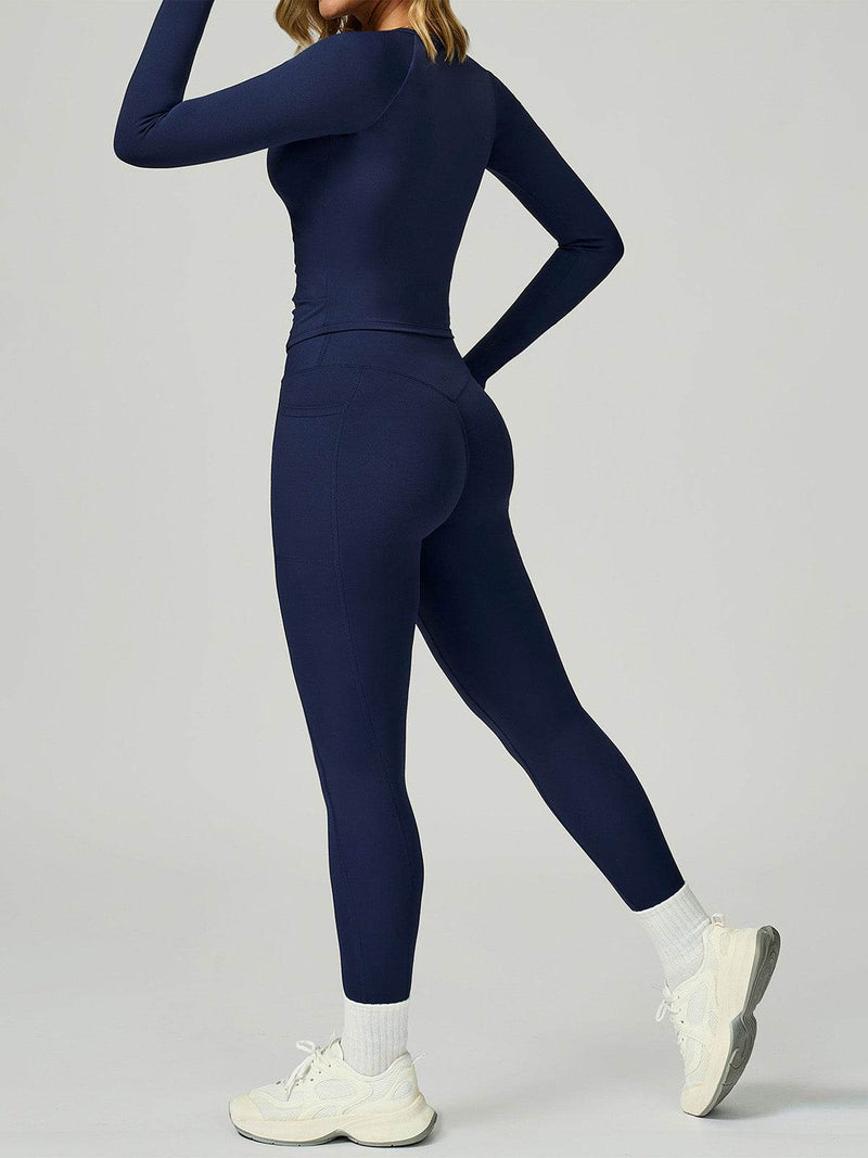 Sport Set with Long Sleeve Crew Neck T-Shirt and Legging