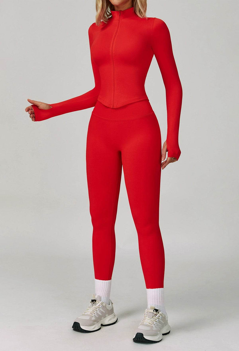 Activewear Set with Full Zip Jacket and Legging