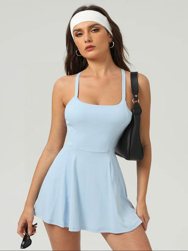 Slim-Fit Sports Dress with Stretch and Pocket