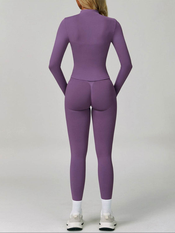 3 Pieces Activewear Set with Bra, Jacket and Legging