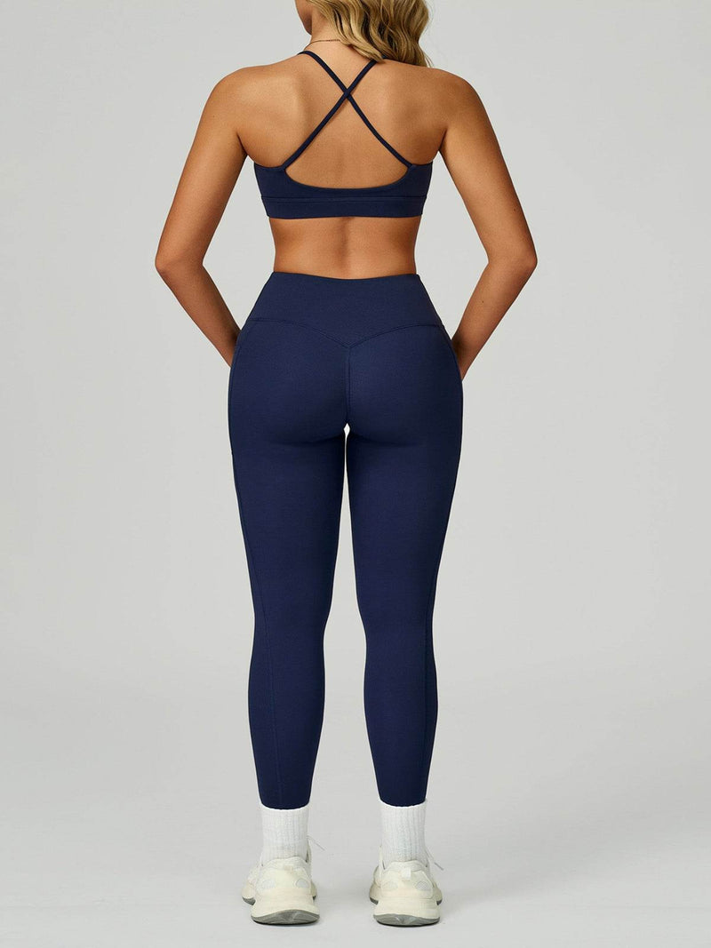 Activewear Set with Cross Back Bra and Legging