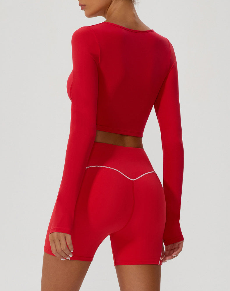 Slim Fit Yoga Long Sleeve Crop Shirt