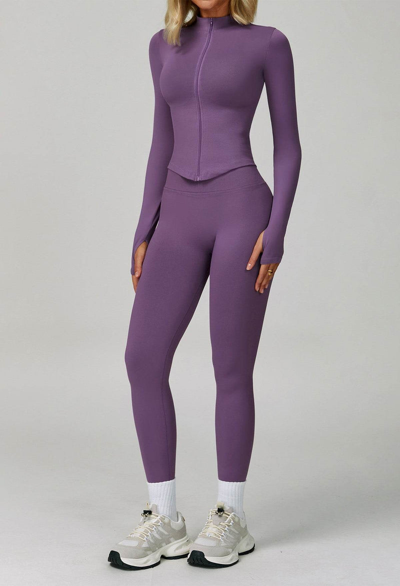 Activewear Set with Full Zip Jacket and Legging