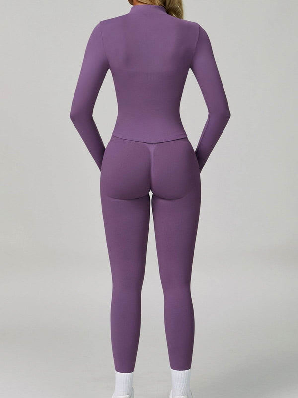Activewear Set with Full Zip Jacket and Legging