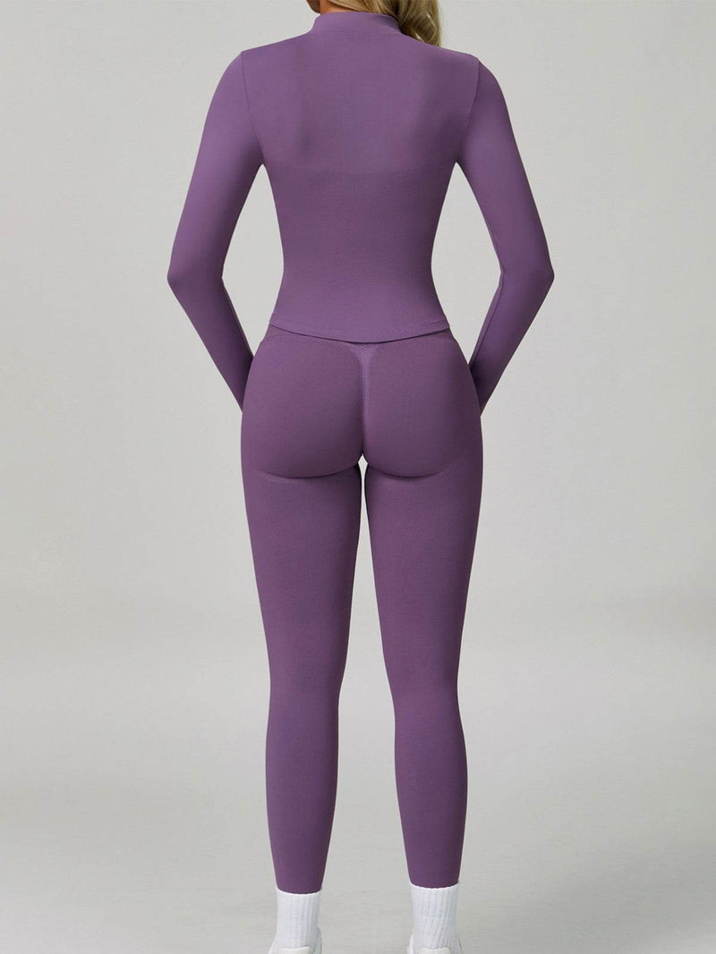 Activewear Set with Full Zip Jacket and Legging