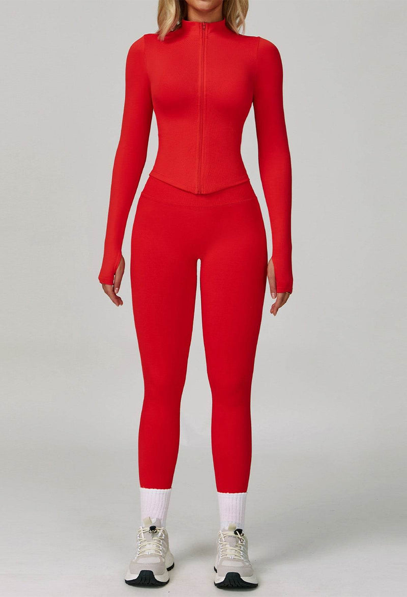 Activewear Set with Full Zip Jacket and Legging