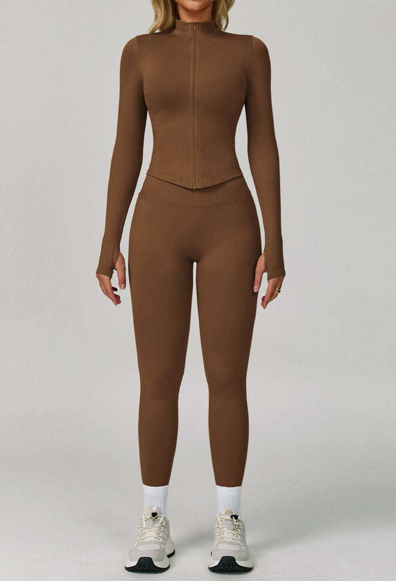 Activewear Set with Full Zip Jacket and Legging