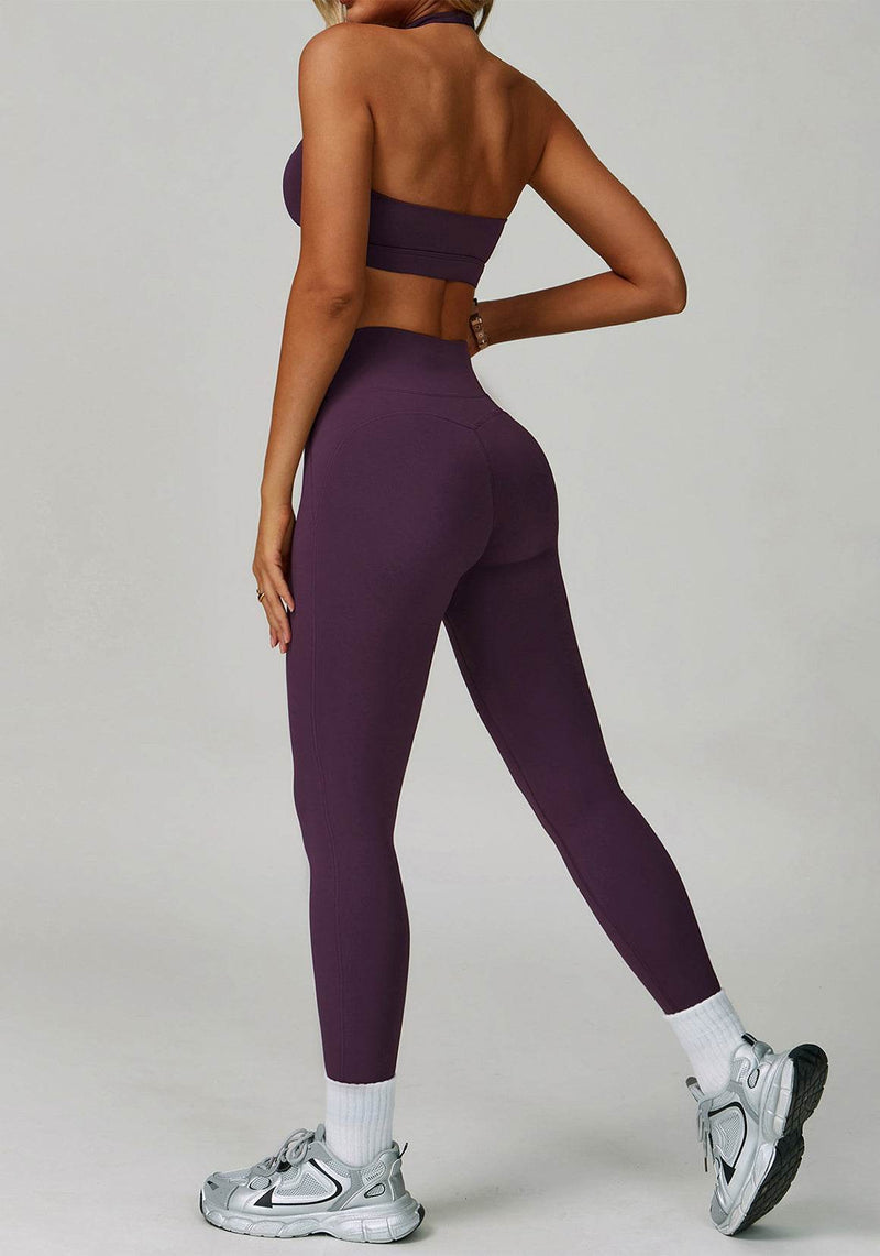 Activewear Set with Halter Sports Bra and Legging