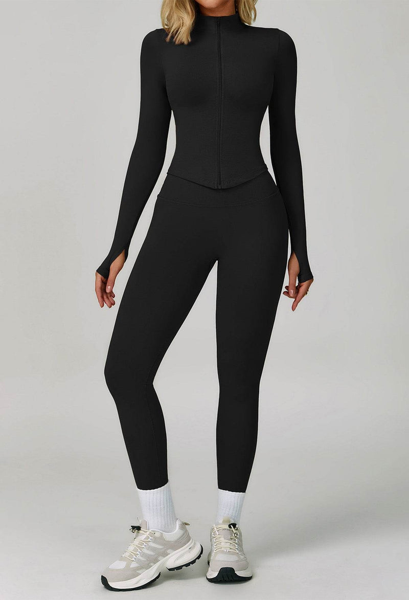 Activewear Set with Full Zip Jacket and Legging