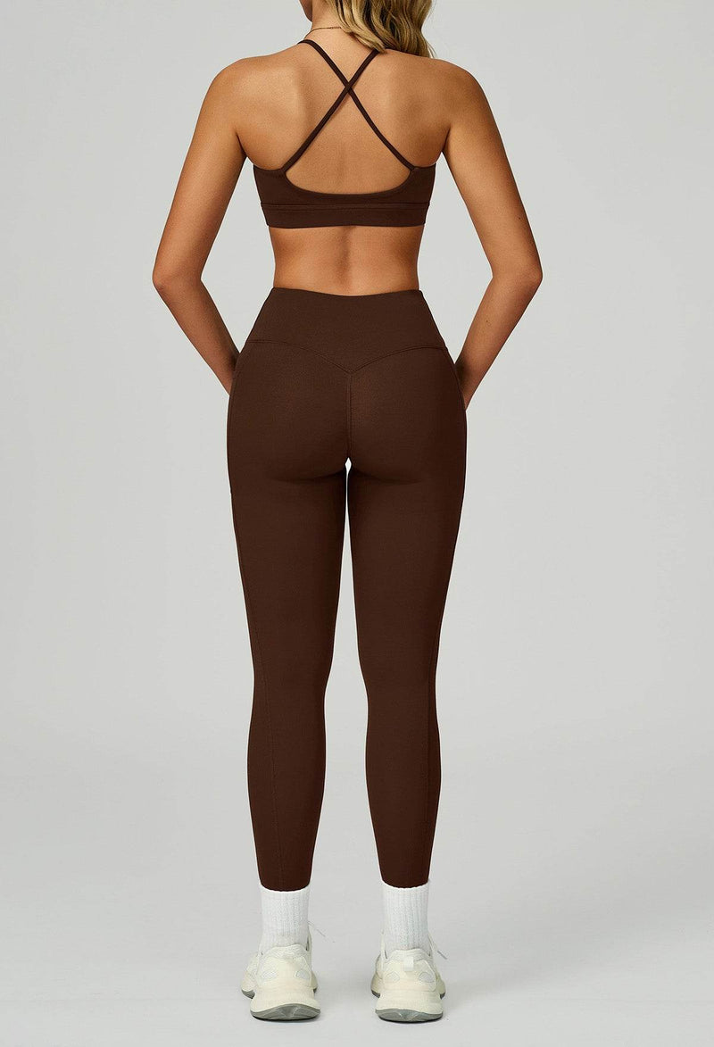 Activewear Set with Cross Back Bra and Legging