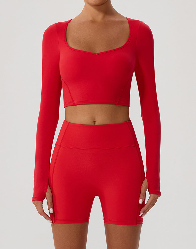 Slim Fit Yoga Long Sleeve Crop Shirt