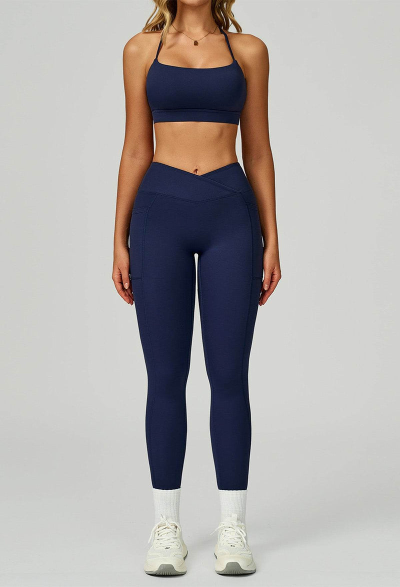 Activewear Set with Cross Back Bra and Legging