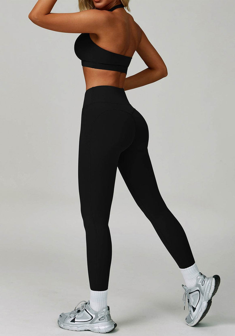 Activewear Set with Halter Sports Bra and Legging