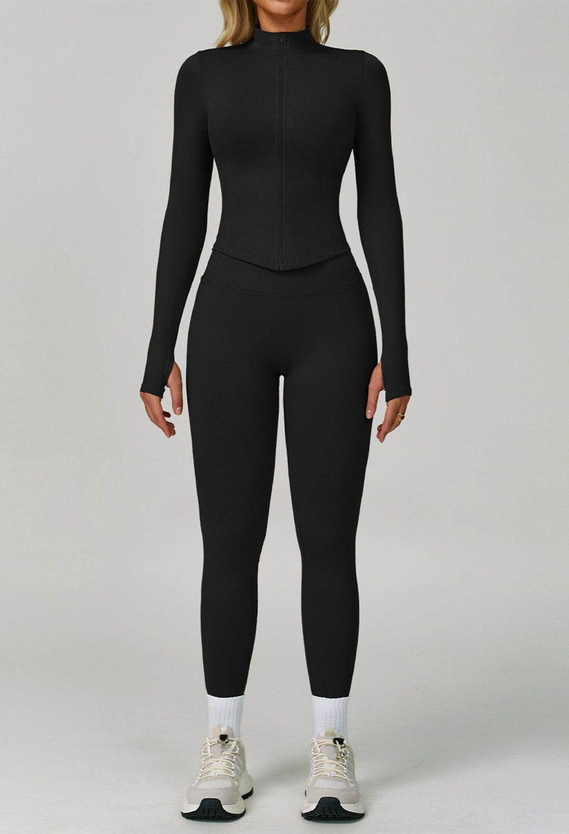 Activewear Set with Full Zip Jacket and Legging