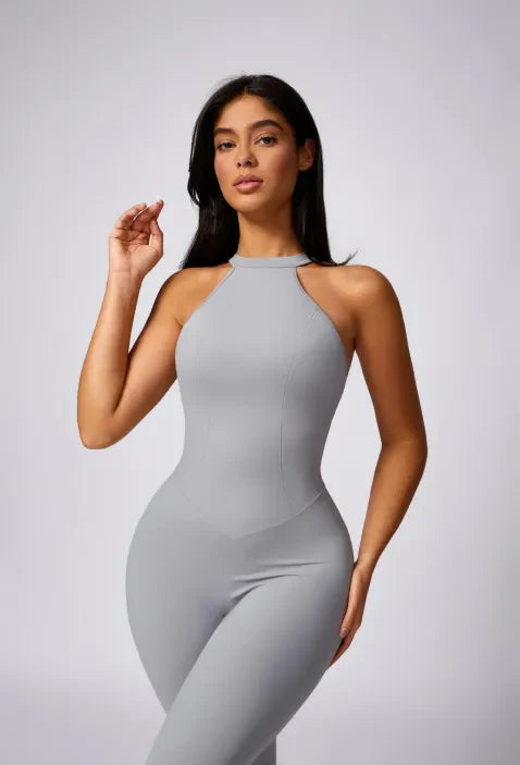 Sporty High Neck Sculpt Jumpsuit Women