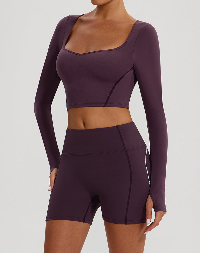 Slim Fit Yoga Long Sleeve Crop Shirt