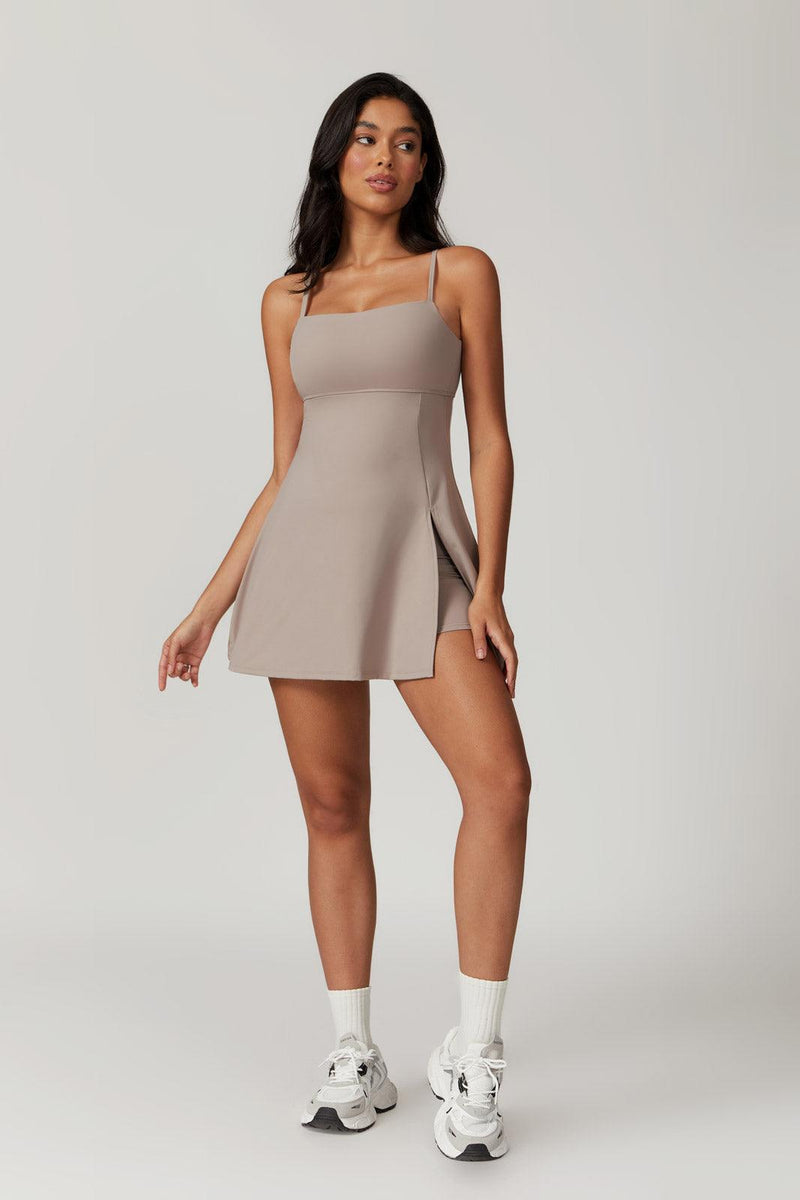 AirFlow Open-Back Tennis Dress with Built-In Shorts
