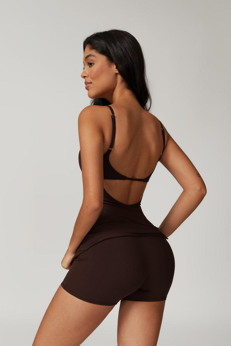 AirFlow Open-Back Tennis Dress with Built-In Shorts
