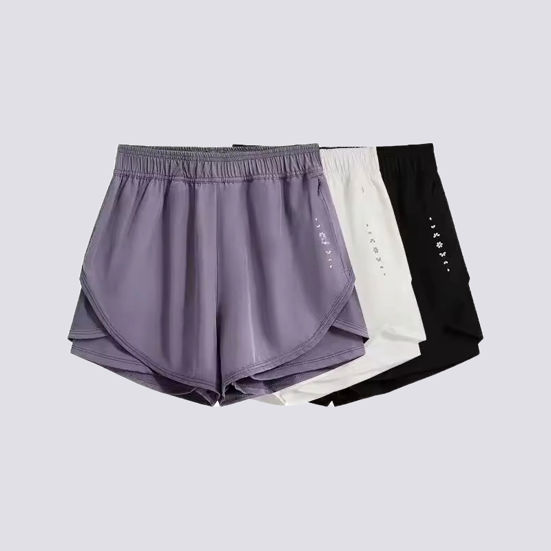 Women’s Athletic Shorts – 2 Piece Quick Dry Running & Yoga Pants