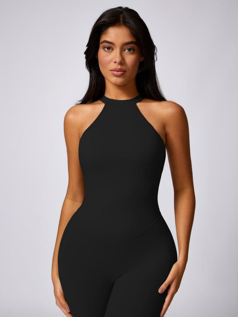 Sporty High Neck Sculpt Jumpsuit Women