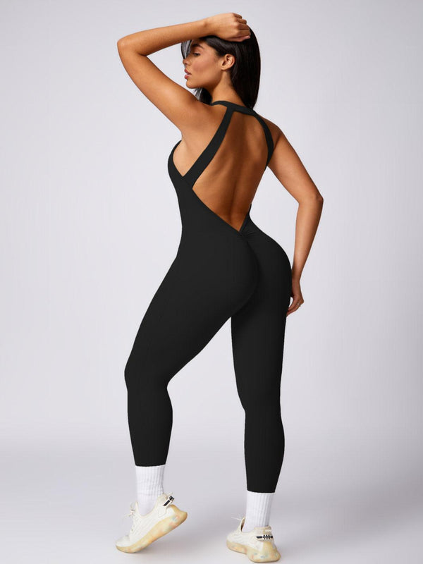 Sporty High Neck Sculpt Jumpsuit Women