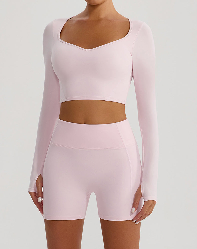 Slim Fit Yoga Long Sleeve Crop Shirt